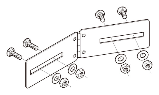 7FRBG1|水平自在継ぎ金具 片側