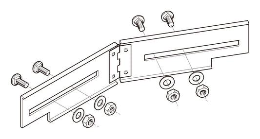 8ARBG1N|水平自在継ぎ金具