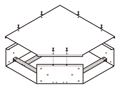 ADLK3010|アルミダクトL形分岐
