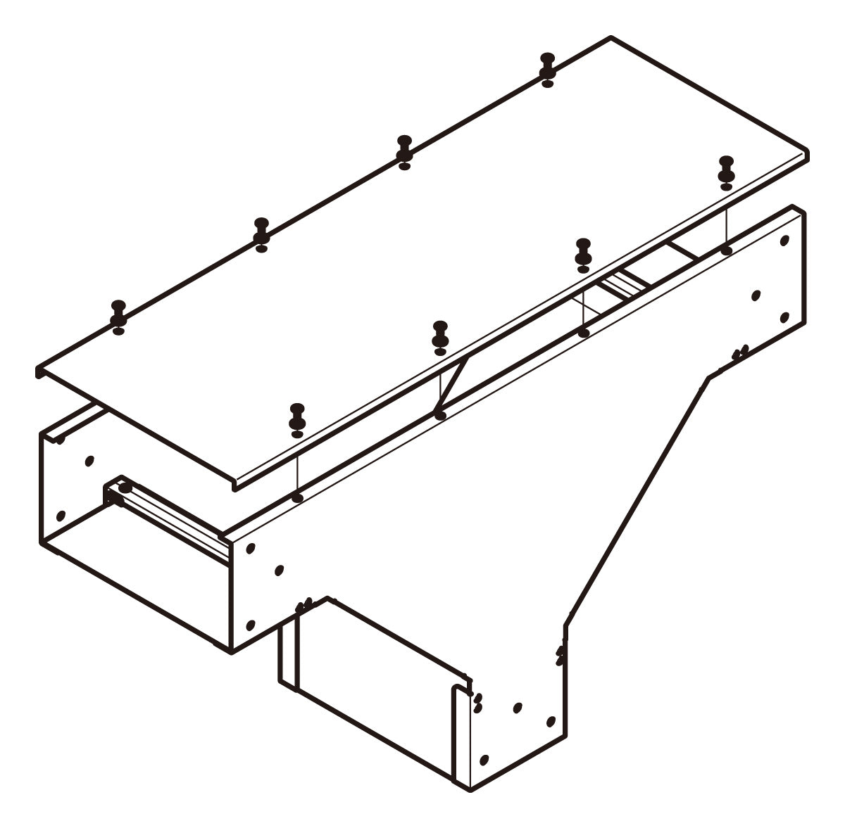 ADOTK4020|アルミダクトT型分岐