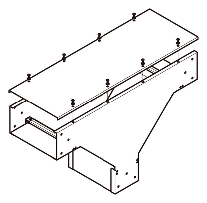 ADOTK4020|アルミダクトT型分岐