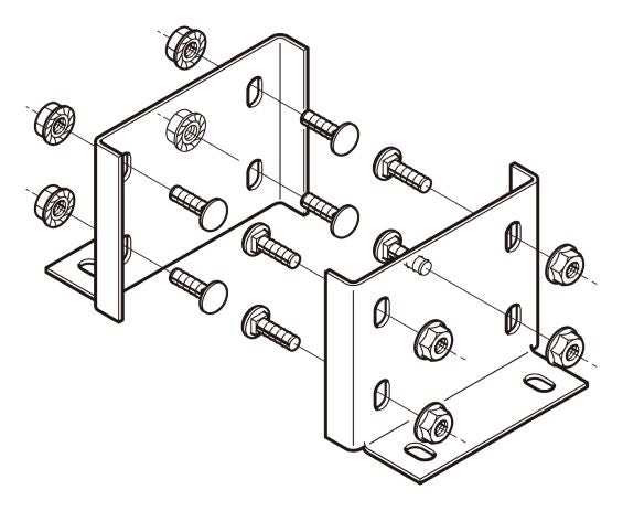 B15RNU1R|垂直ラック支持金具