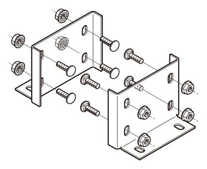B15RNU1R|垂直ラック支持金具