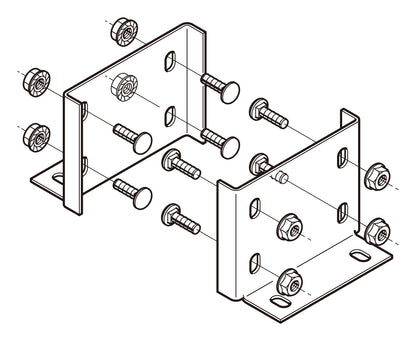 B15RNU1R|垂直ラック支持金具
