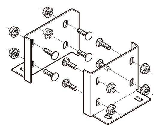 B15RNU1R|垂直ラック支持金具