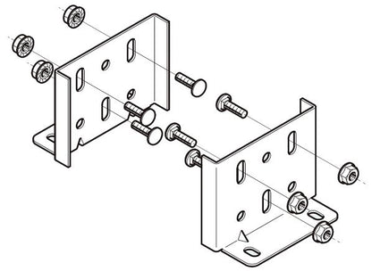 B15RU1R|垂直ラック支持金具
