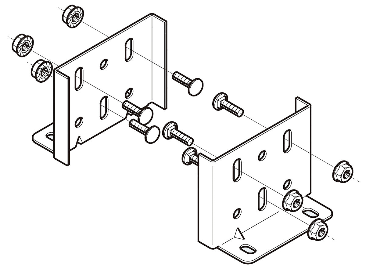 B15RU1R|垂直ラック支持金具