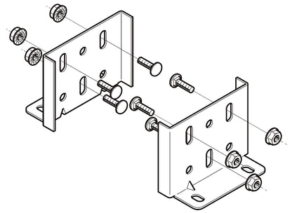 B15RU1R|垂直ラック支持金具
