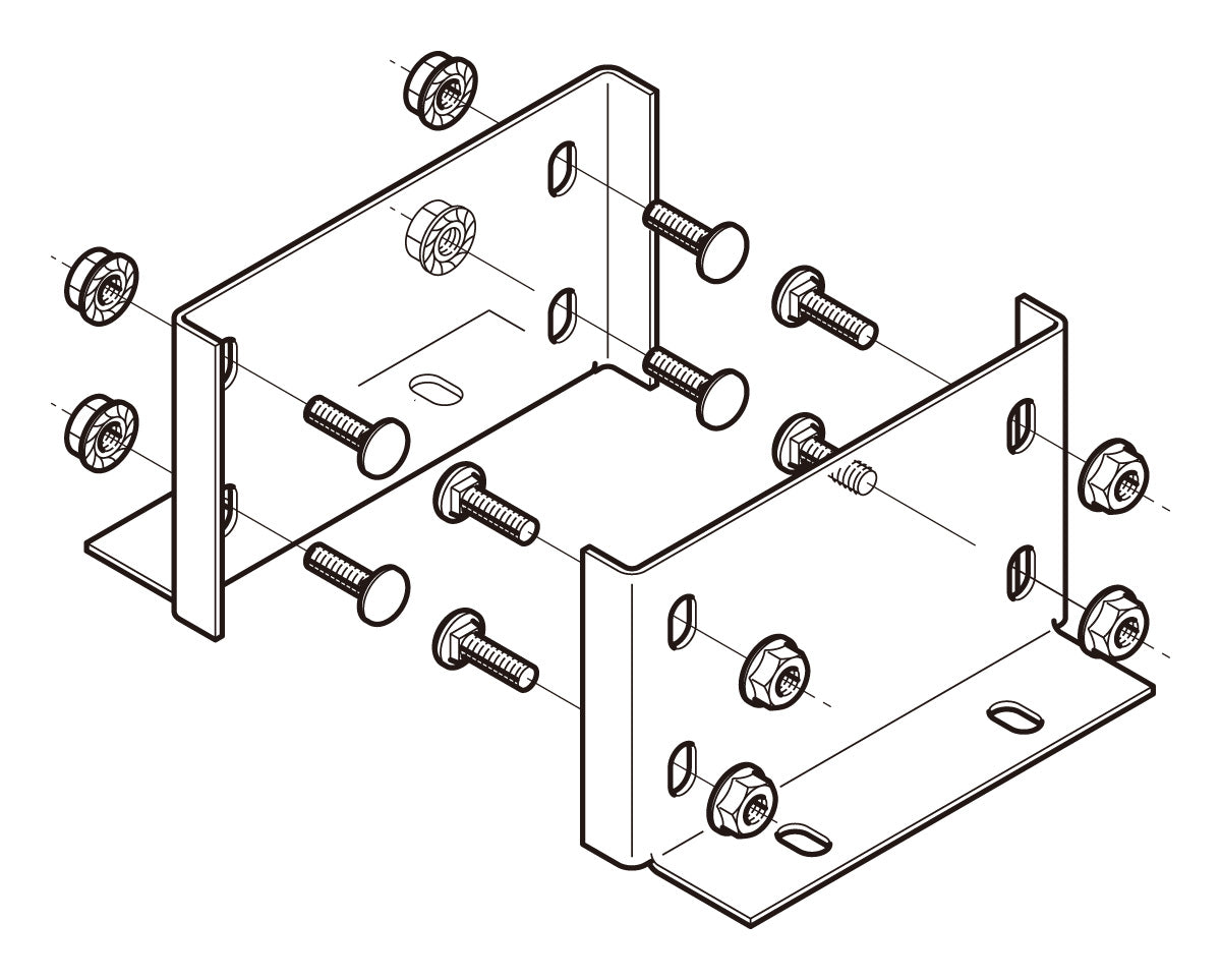 B20RNU1R|垂直ラック支持金具