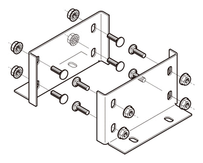 B20RNU1R|垂直ラック支持金具