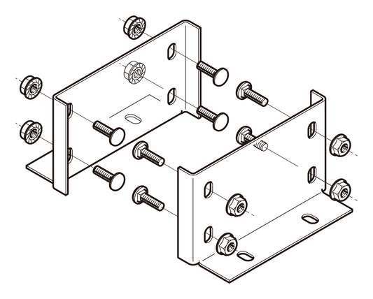 B20RNU1R|垂直ラック支持金具