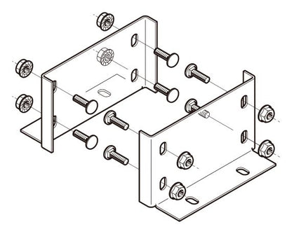 B20RNU1R|垂直ラック支持金具