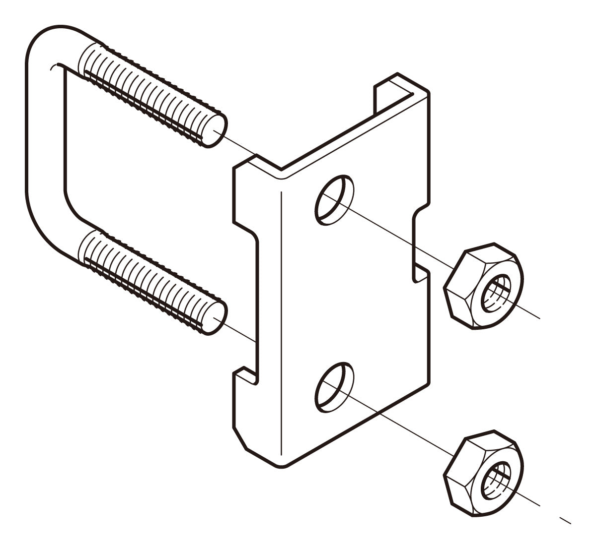 BR1U|耐震ブレース止め金具