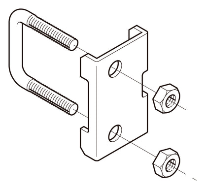 BR1U|耐震ブレース止め金具