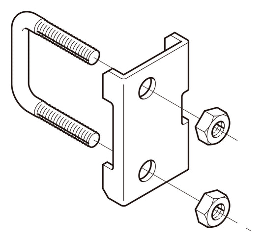 BR1U|耐震ブレース止め金具