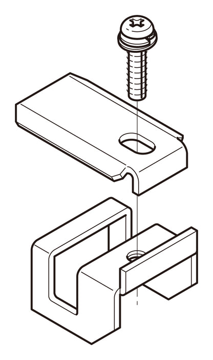CVKA3|アルミ カバー止め補助金具