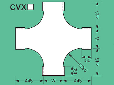 CVX100|X形分岐カバー