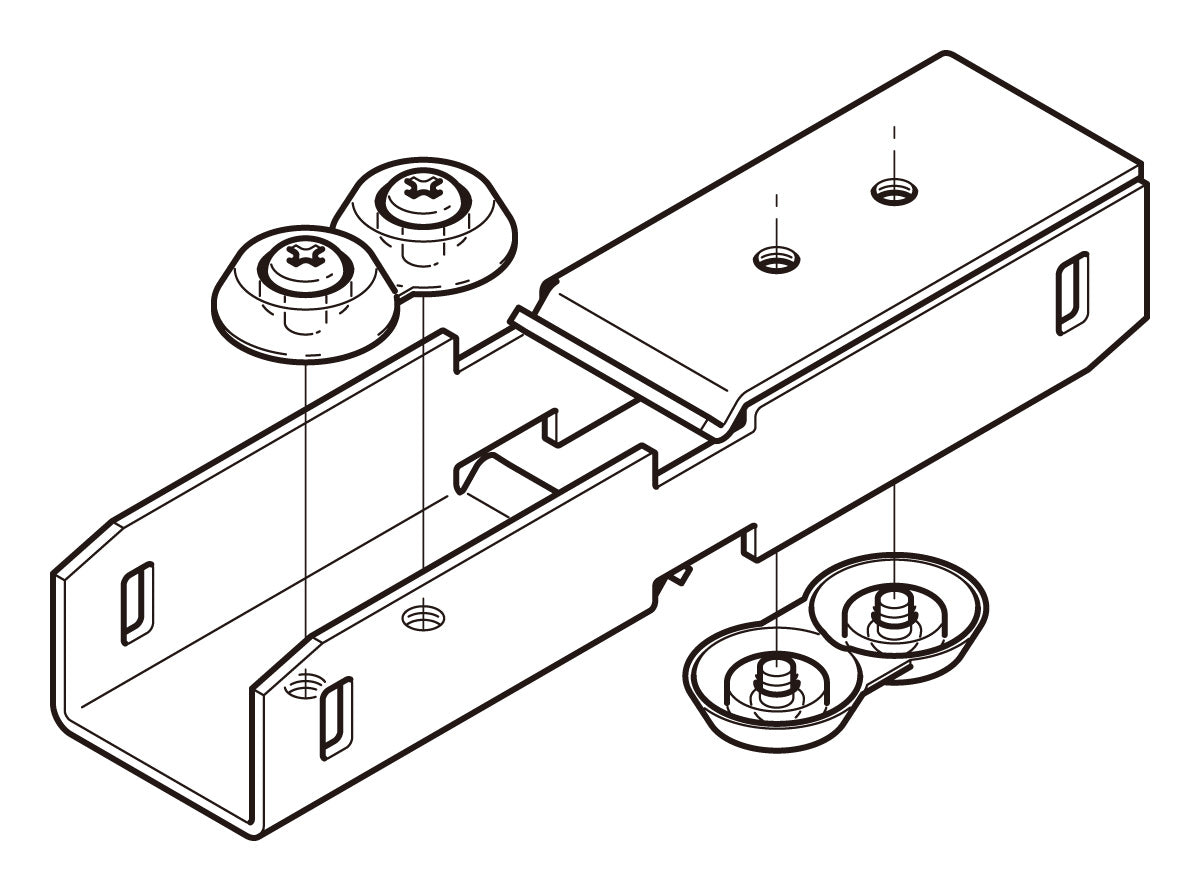 DGURD1|開口上下向き違い継ぎ金具
