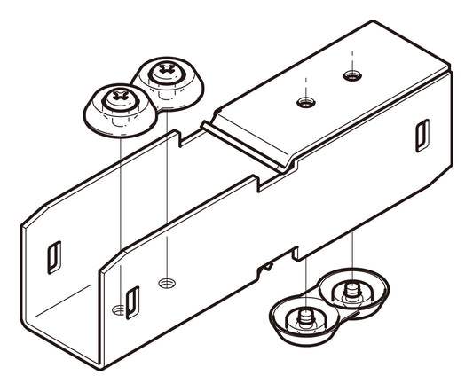 DGURD2|開口上下向き違い継ぎ金具