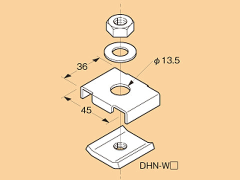 DHUS-W4|ダクターチャンネル吊金具