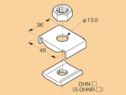 DHU-W4|ダクターチャンネル吊金具