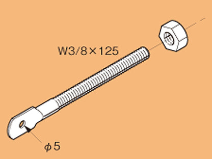 HK32|羽子板ボルト W3/8