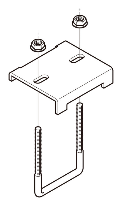 P-DH2UL|形鋼用交差支持金具