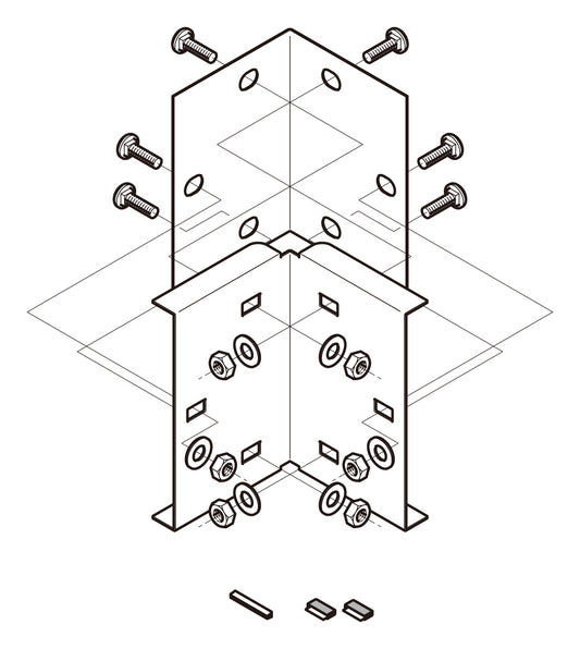 P-DPTG300|直角曲り継ぎ金具