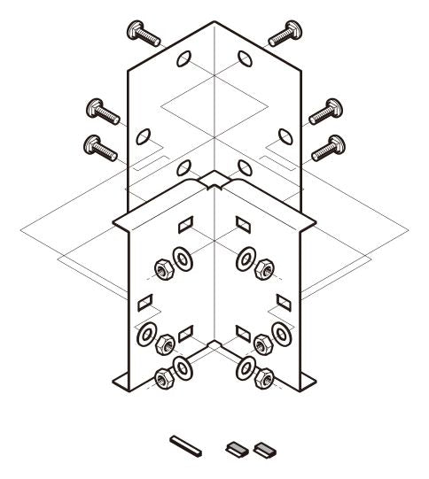 P-DPTG300|直角曲り継ぎ金具