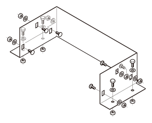 P-DPU4030|盤接続金具 標準色塗装
