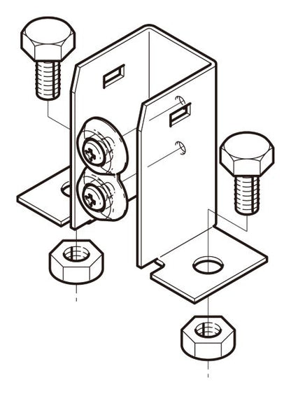 P-DU2|盤接続金具 標準色塗装