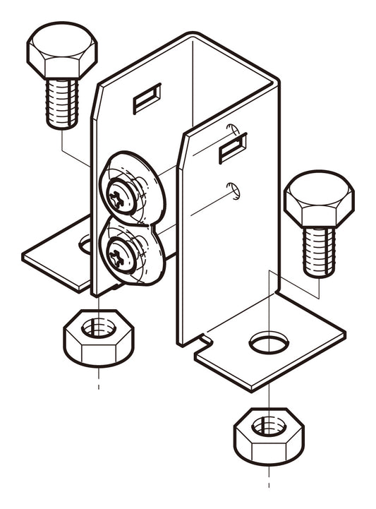 P-DU2|盤接続金具 標準色塗装