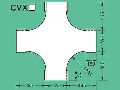 SD-CVX40|X形分岐カバー SD製