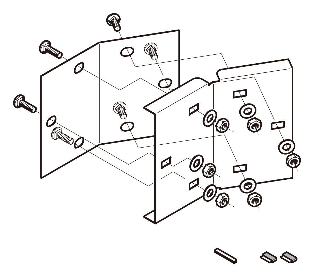 SD-DPLG100|分岐用継ぎ金具 片側