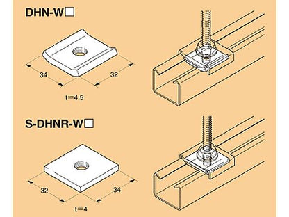 S-DHNR-W3|ダクター中ナット SUS