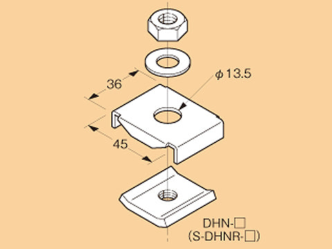 S-DHU-W3|ダクターチャンネル用吊金具