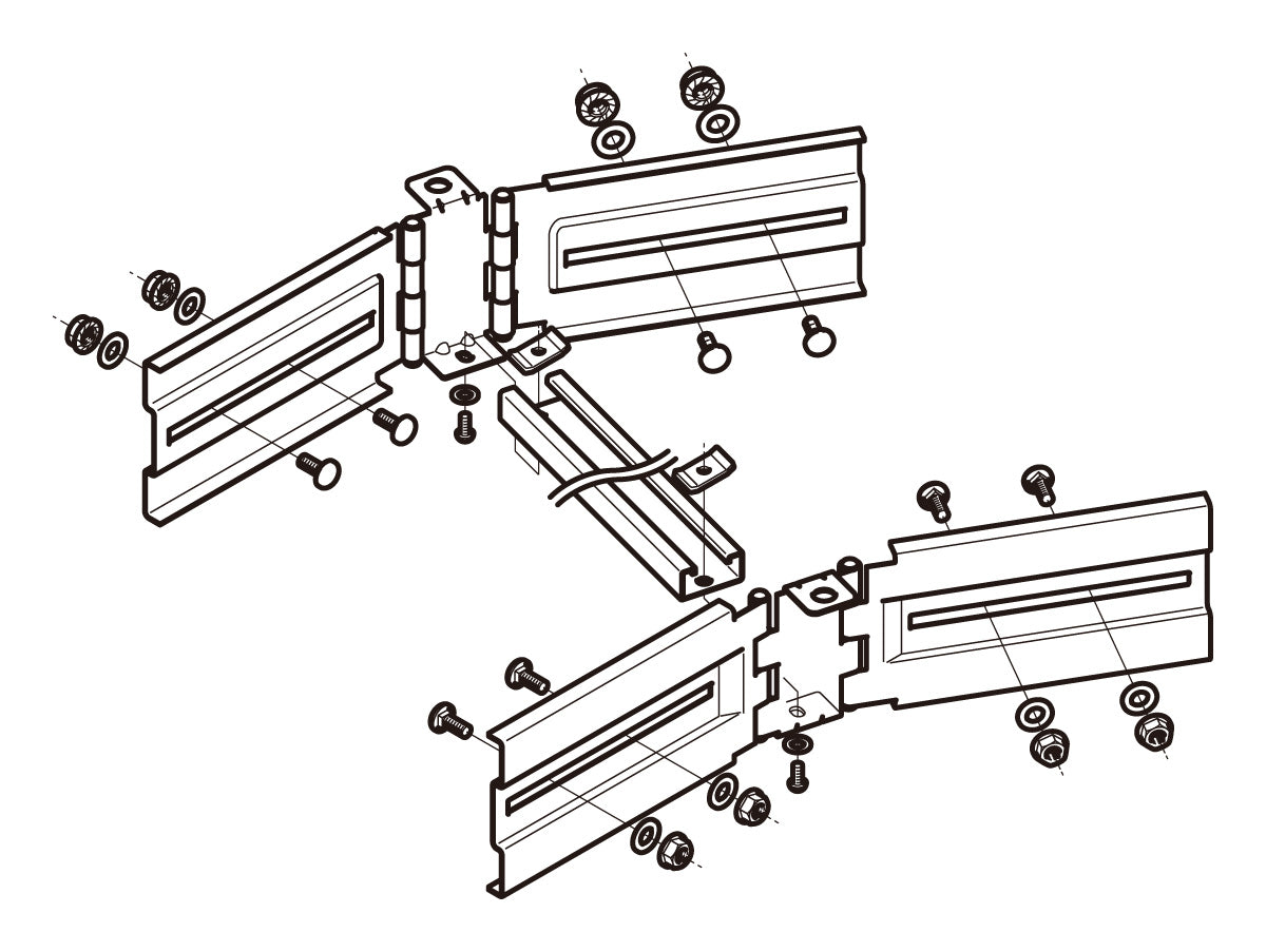 SD-QRB2|子桁付水平自在継ぎ金具