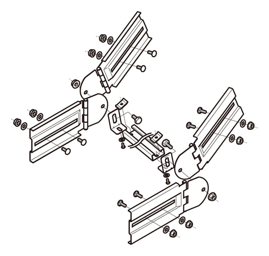 SD-QRB3G|子桁付上下左右自在継金具