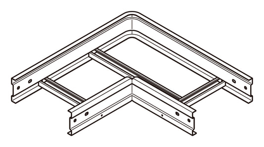 SD-QRLAC100|内・外直角L形分岐ラック