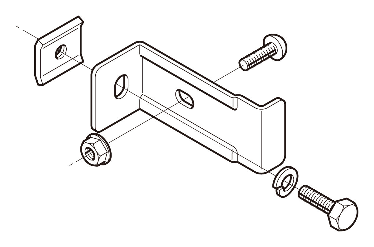 SD-QRS4N|立上ラック支持金具