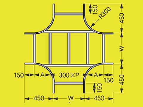 SD-QRX50｜X形分岐ラック SD製