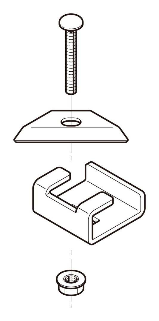 SD-SNQRS2H|H形鋼用振れ止め金具
