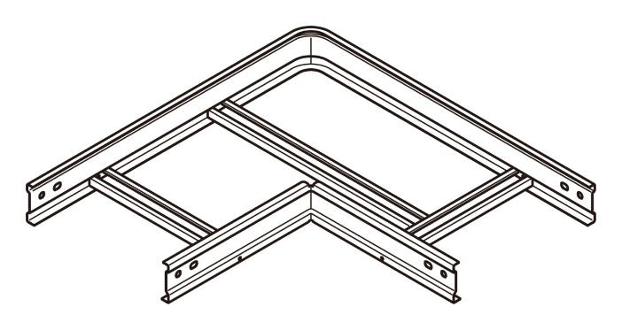 SD-SRLAC40|内・外直角L形分岐ラック