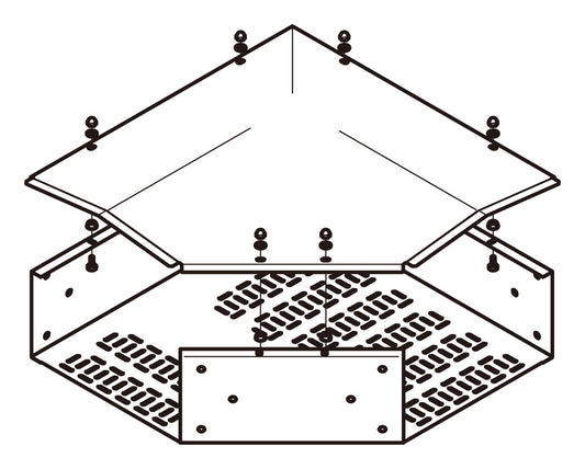 SD-TRFLA6020|外直角L形分岐トラフ