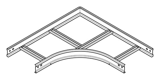 S-QRLA100｜外直角L形分岐ラック