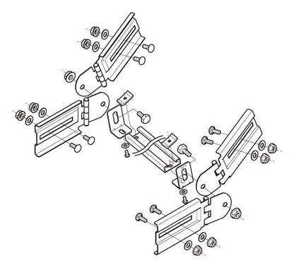 SRB3|子桁付上下左右自在継金具