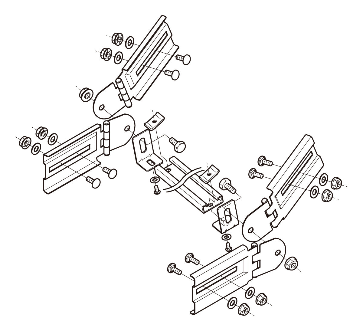 SRB3|子桁付上下左右自在継金具