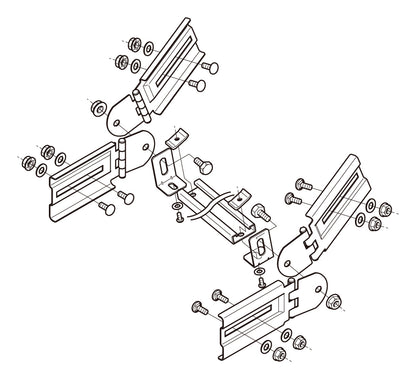 SRB3|子桁付上下左右自在継金具