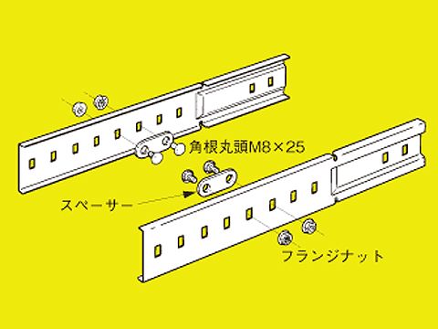 SRG1L｜親桁補足継金具 SRラック両側用 2個組 – 電材Days