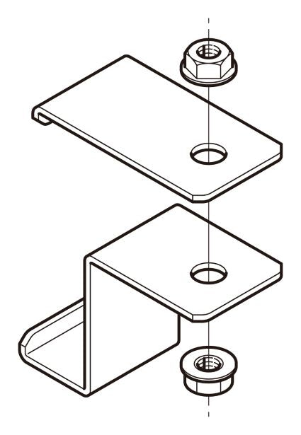 SRLAH1|外直角L形分岐用吊り金具